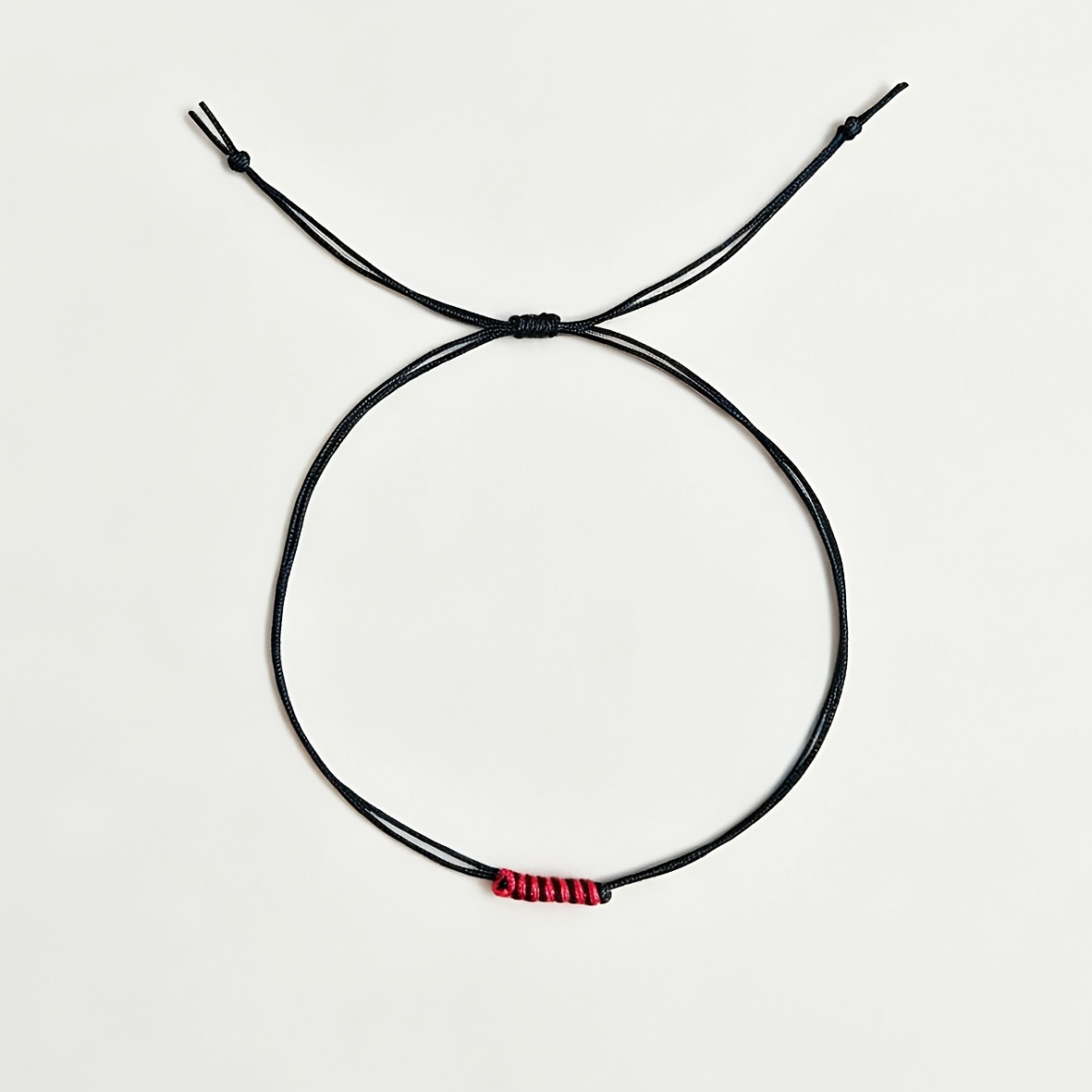 2pc Twisted Circle Decor Handwoven Adjustable Bracelet Set, Unisex
